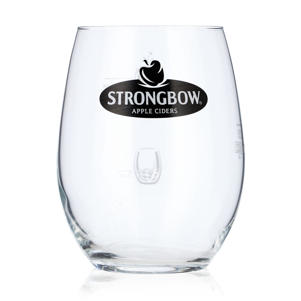 Verre à cidre Strongbow 0,25 l, verre à whisky Old Fashioned avec logo noir
