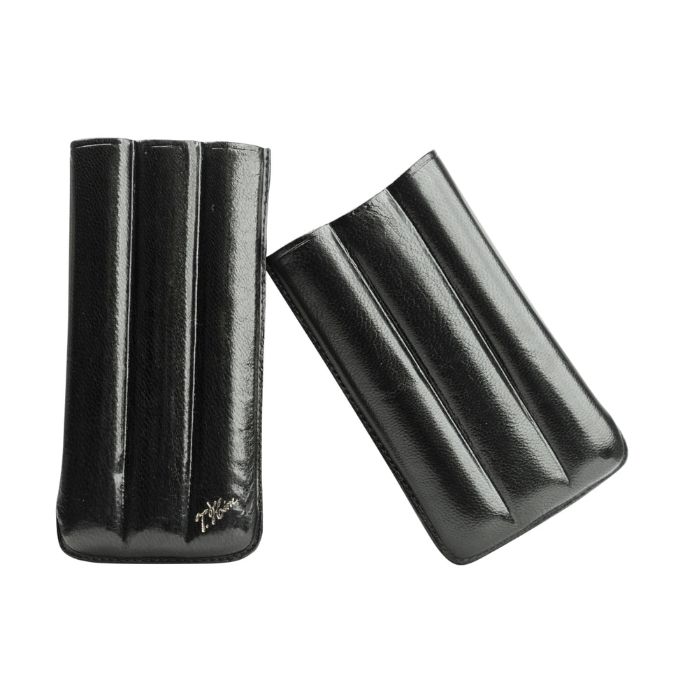 T. Hine Cognac Étui à cigares en cuir noir Cigarettes rétro Nouveau Support