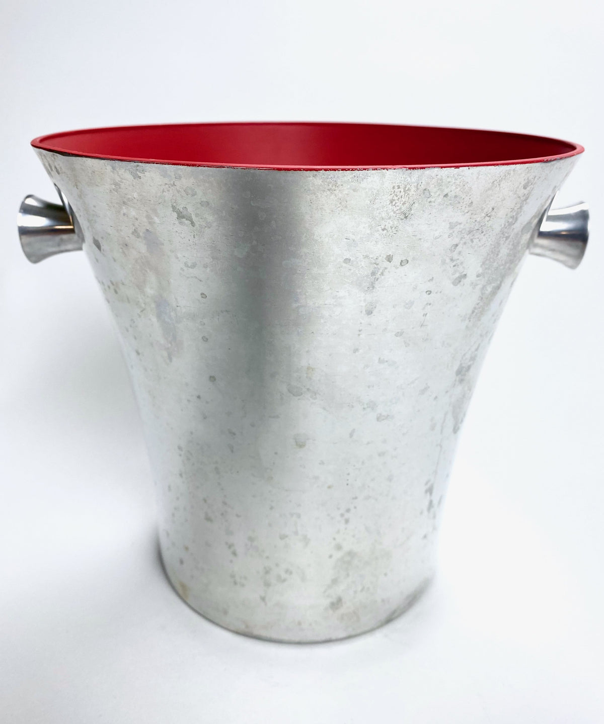 Taittinger Champagne Refroidisseur de bouteille Bac à glaçons Seau métallique rouge – Vue 2