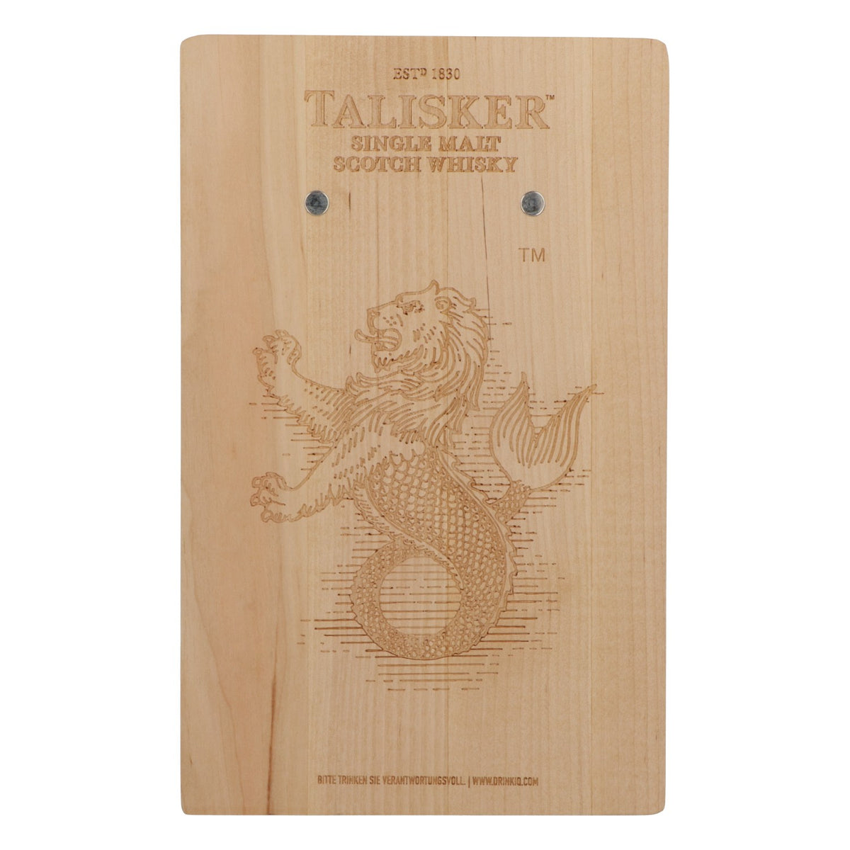 Talisker Whisky Porte-menu Porte-menu en bois – Vue 2