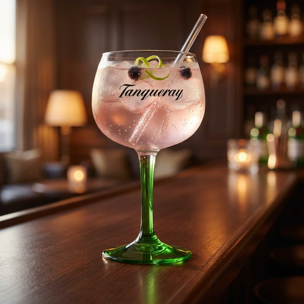 Verres ballon Tanqueray 0,59 l – Lot de 6 verres à pied Copa Gin Tonic XXL verts – Vue 3