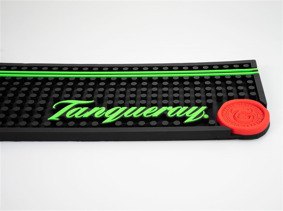 Tapis de bar Tanqueray Gin Tapis égouttoir Accessoires de bar vert-noir Logo à l'extérieur – Vue 2