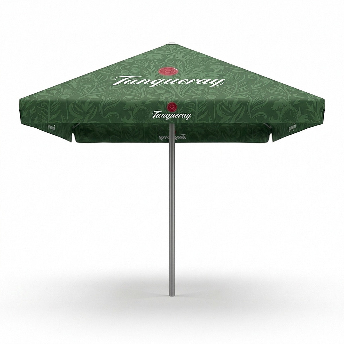 Parasol Tanqueray Gin 3 x 3 m pour brasserie, restaurant ou café en plein air