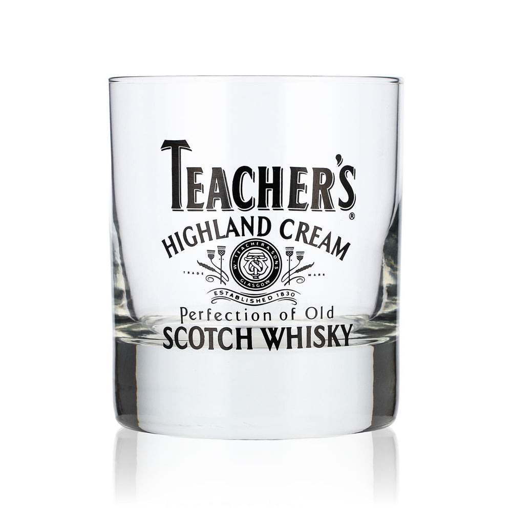 Verre à whisky « Teachers » 0,2 l, tumbler, logo noir, verre à whisky Old Fashioned Lowball
