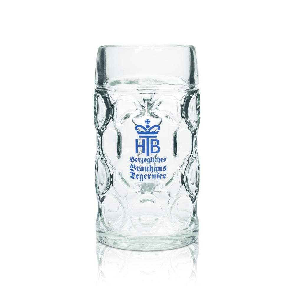 Verre à bière Tegernsee 1 l, chope HB, verres en relief, chopes Seidel, anse, bière de fête
