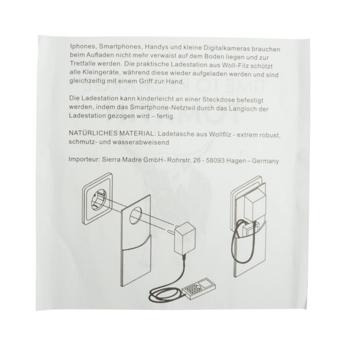 Tomatin Support pour smartphone Prise de courant Porte Câble de recharge Étui Chargeur Téléphone portable – Vue 3