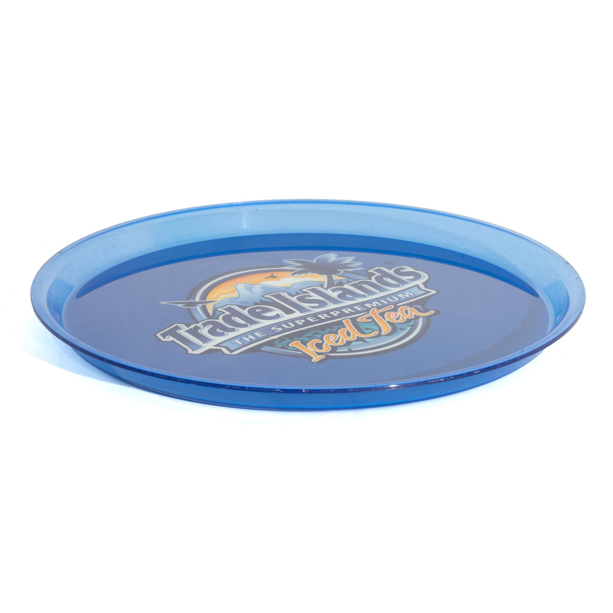 Trade Islands Plateau à thé glacé Plateau de service Plateau de sommelier Plateau rond Bleu 37 cm de diamètre – Vue 3
