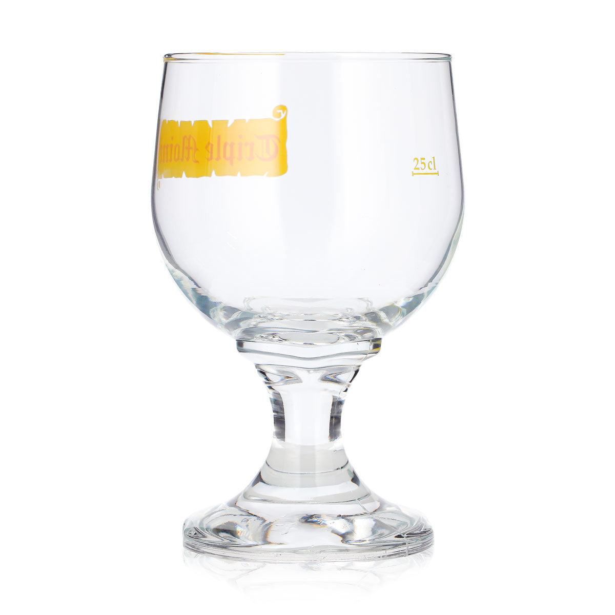Verre à bière Triple Moine 0,25 l, forme calice, logo jaune, coupe Durabor – Vue 3