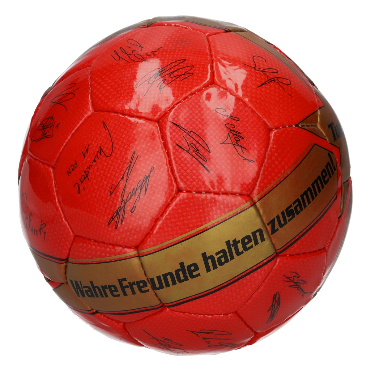 Tucher 1. FCN Football « Vrais amis » Autographes des joueurs, rouge, objet de collection – Vue 2