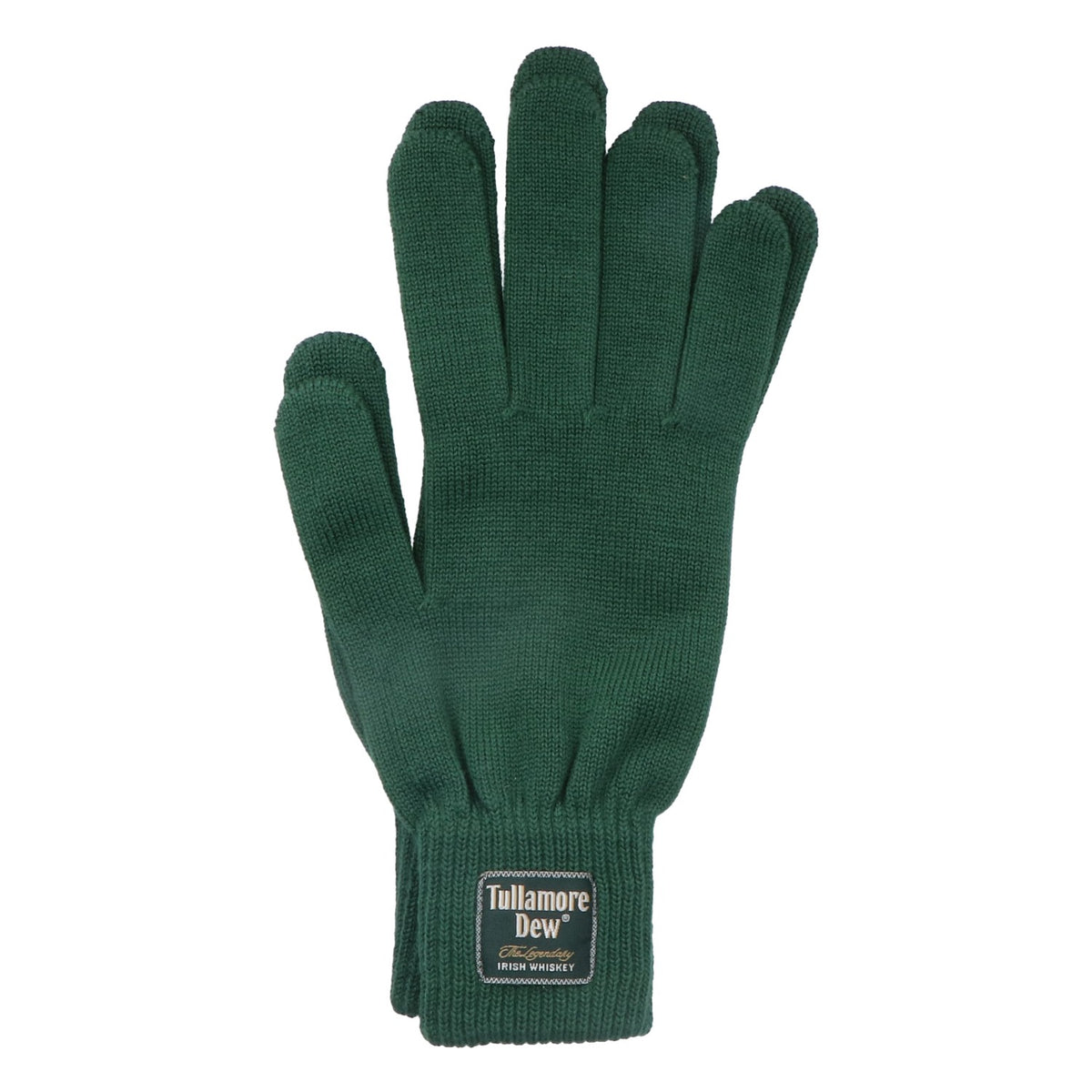 Gants en laine Tullamore Dew Whisky Gants d'hiver tricotés verts pour hommes – Vue 2