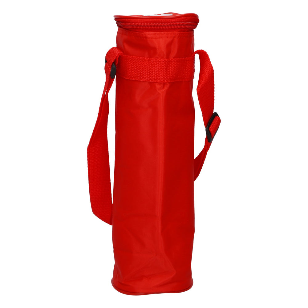 Sac isotherme Überkinger rouge pour bouteilles, avec fermeture éclair et sangle
