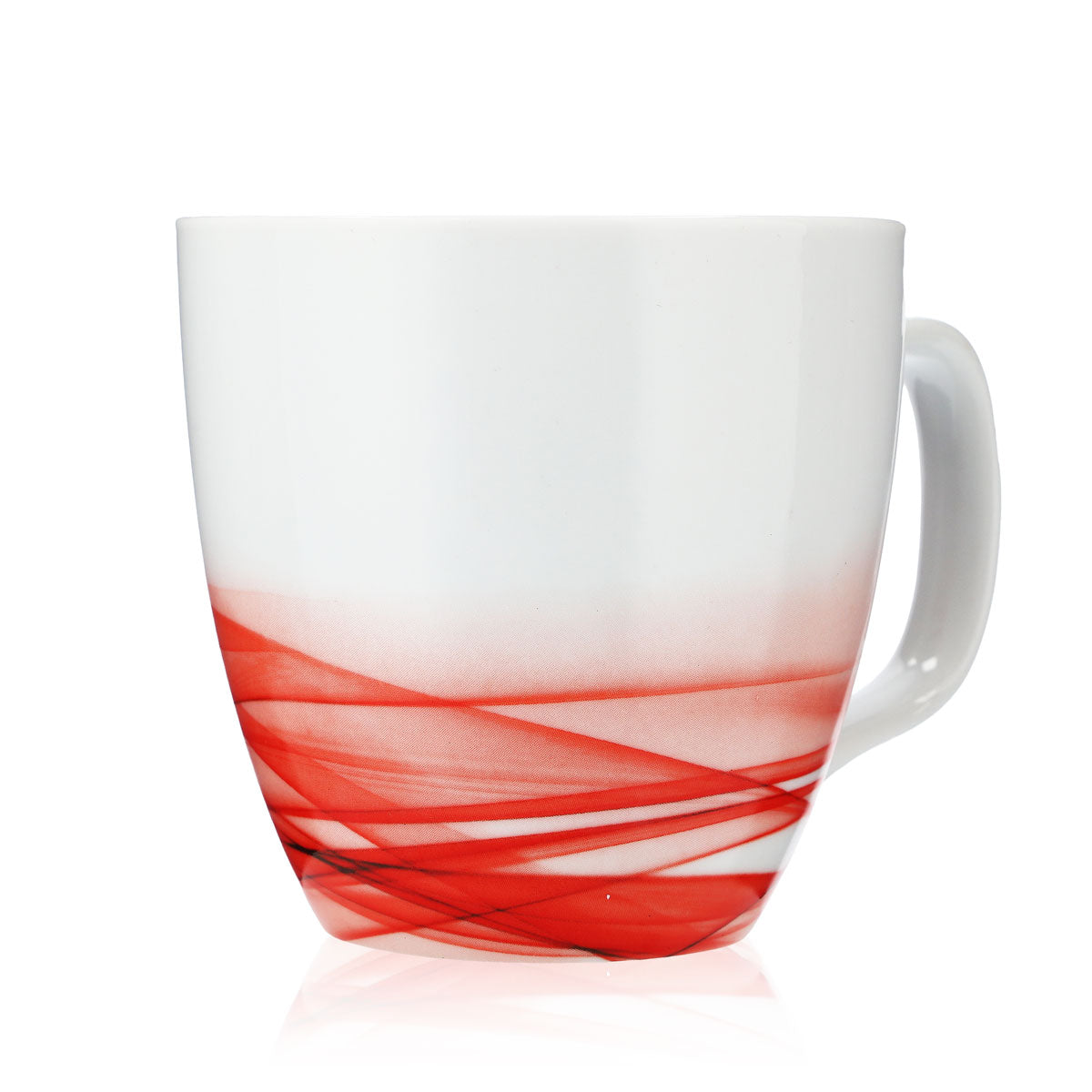 Tasse à café Unilever en porcelaine et verre, 0,4 l, blanche/rouge – Vue 2