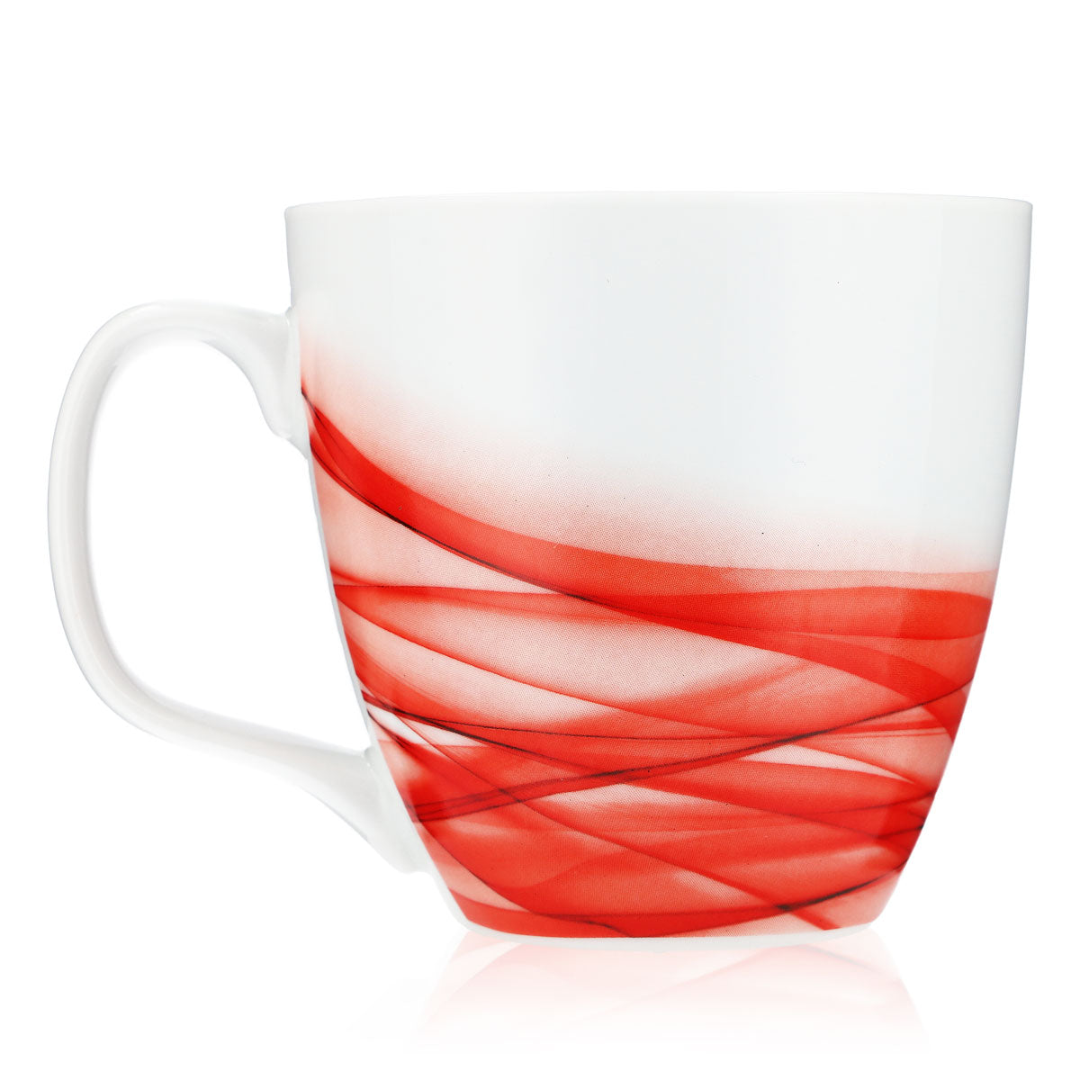 Tasse à café Unilever en porcelaine et verre, 0,4 l, blanche/rouge – Vue 4