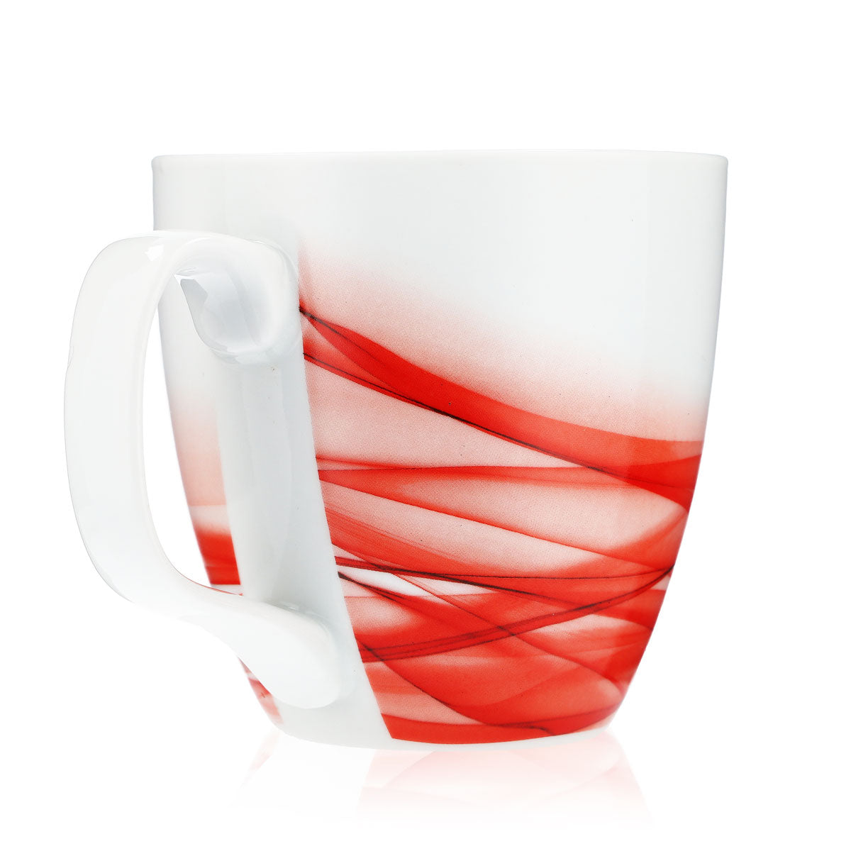 Tasse à café Unilever en porcelaine et verre, 0,4 l, blanche/rouge – Vue 5