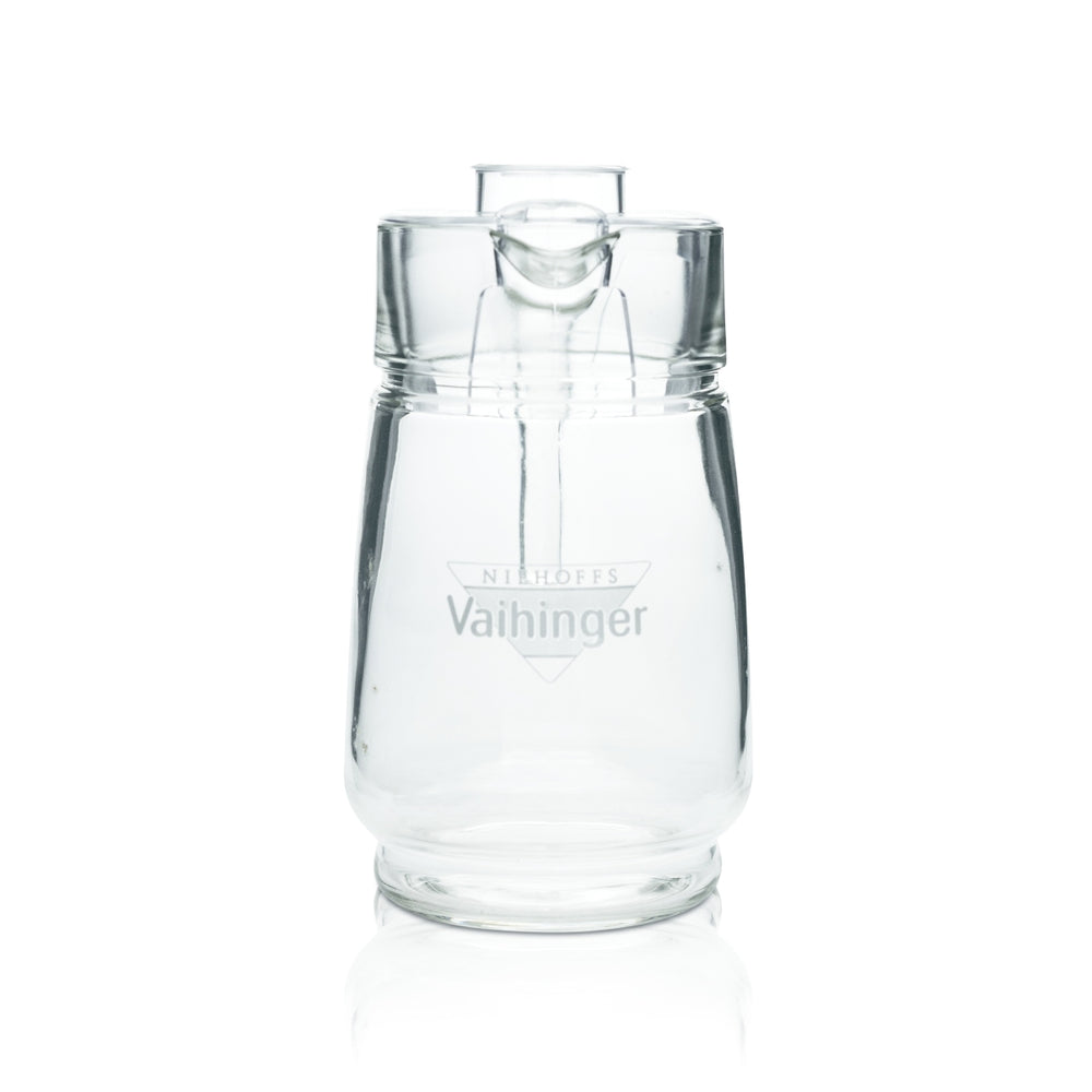 Carafe à jus Vaihinger 1 l en verre avec couvercle, bec verseur, pichet et bol, verres à boissons