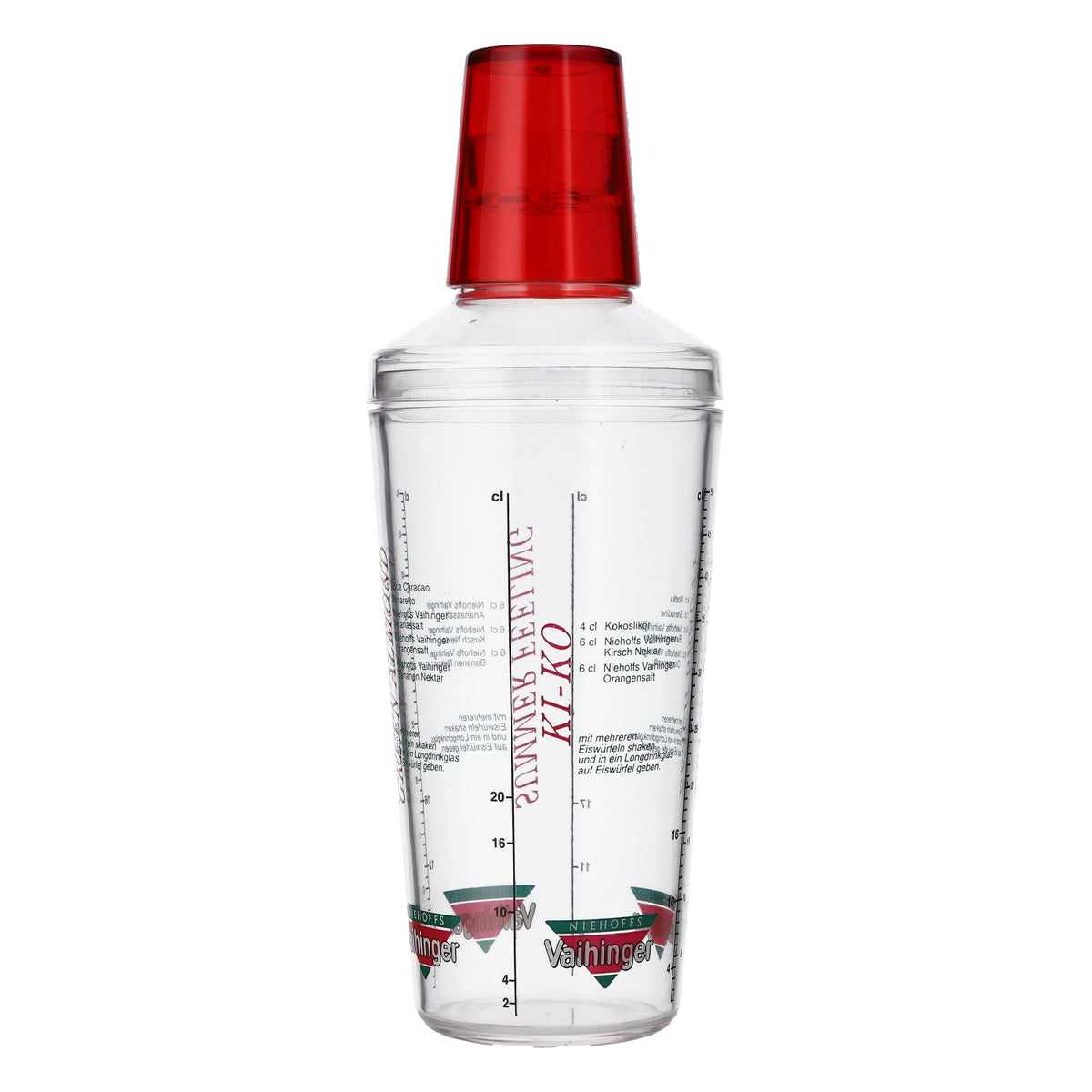 Shaker à jus Vaihinger Shaker de bar Accessoires de bar Mesurette Couvercle rouge – Vue 2