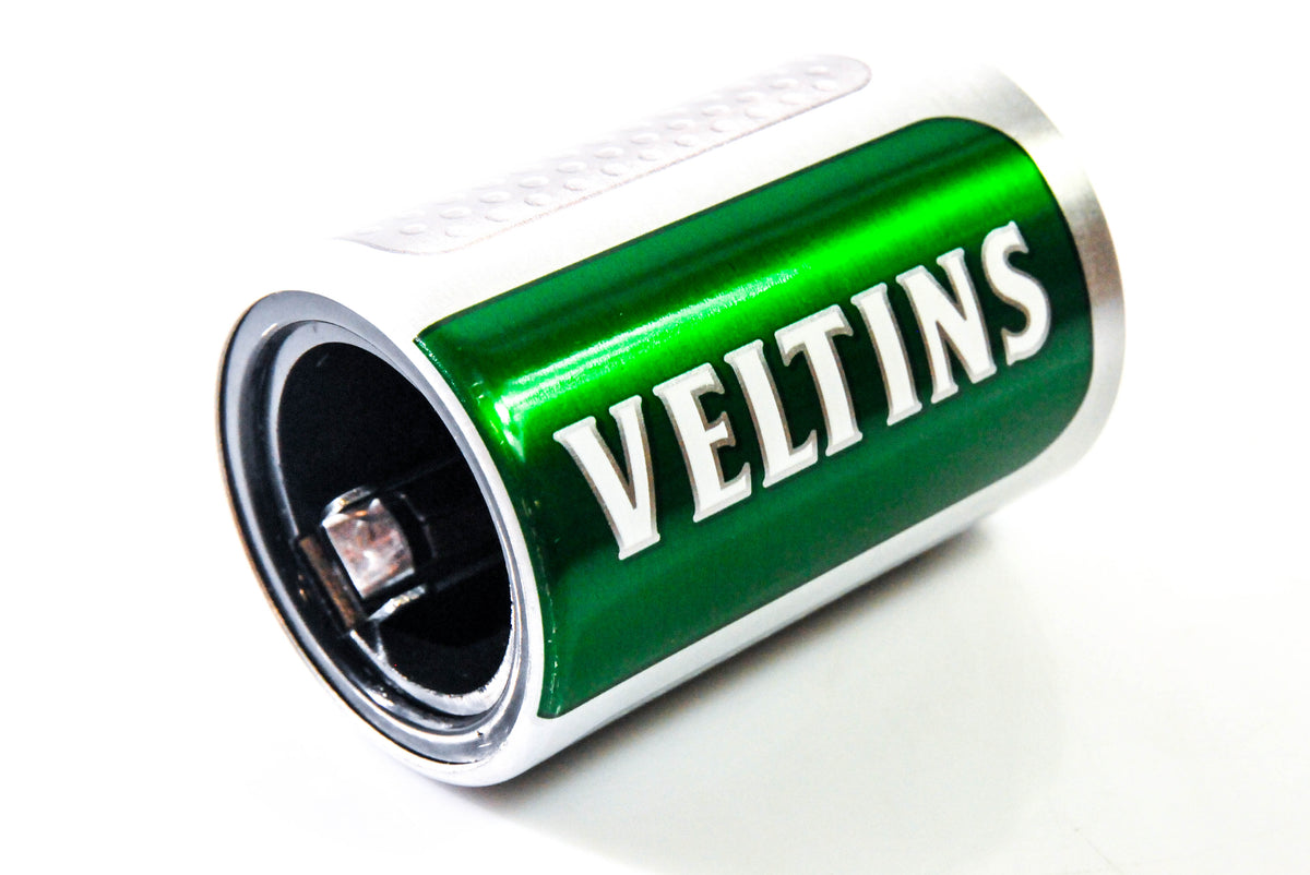 Décapsuleur Veltins Bier Push-up, vert et argenté