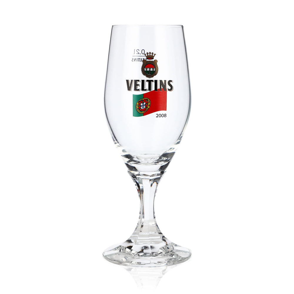 Verre à bière Veltins 0,2 l, verre en forme de coupe, édition spéciale Euro 2008 Portugal, verre à bière « pint »