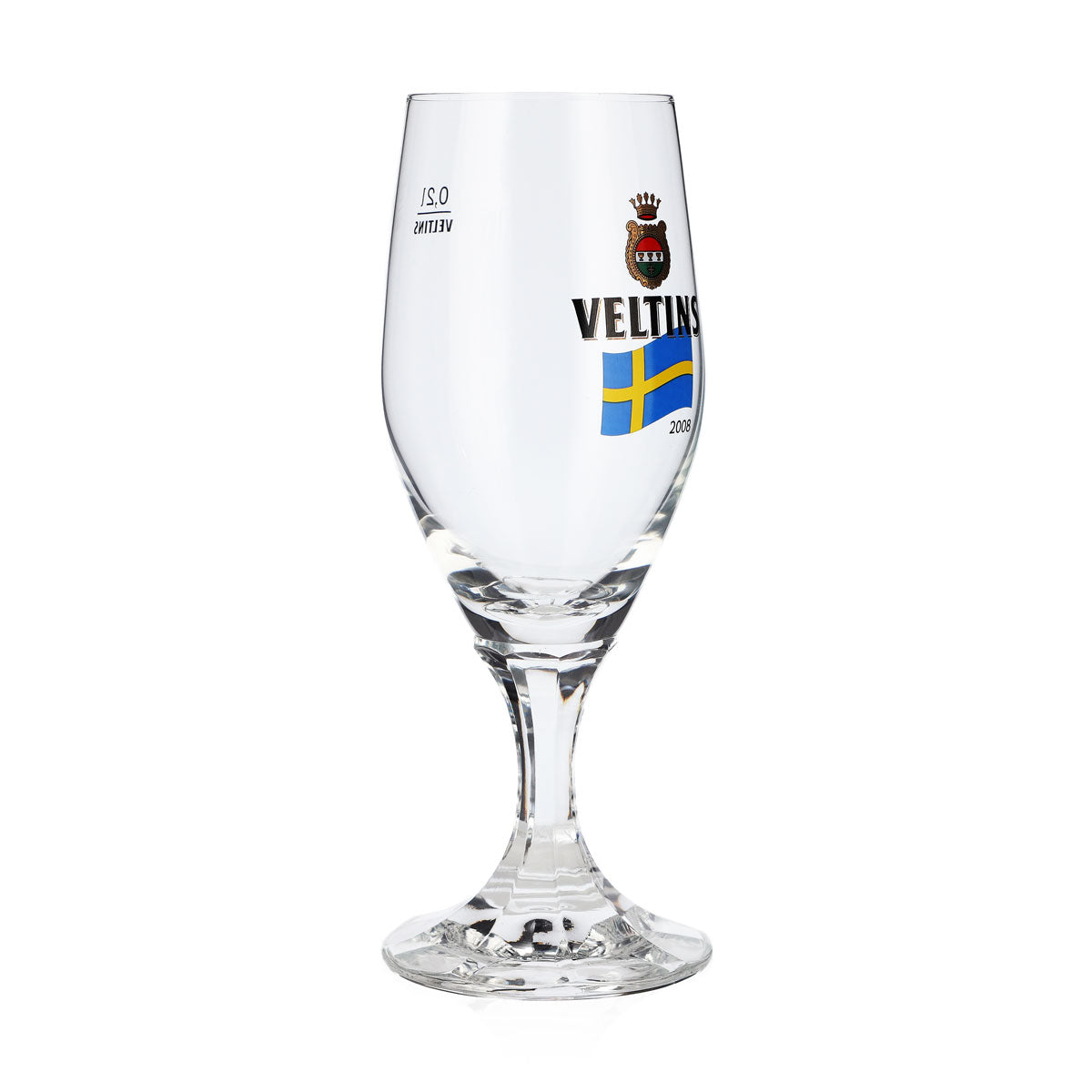 Verre à bière Veltins 0,2 l, verre en forme de coupe, édition spéciale Euro 2008 en Suède, verre à bière « pint » – Vue 2