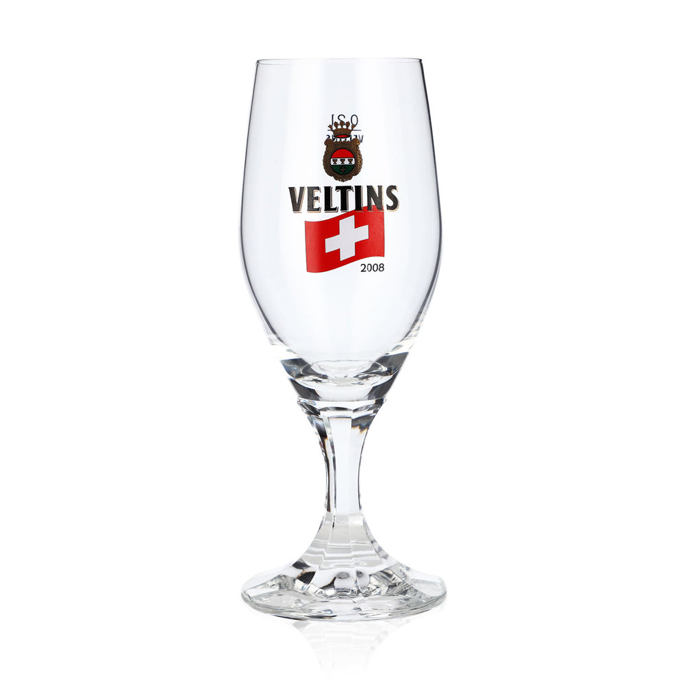 Verre à bière Veltins 0,2 l, verre en forme de coupe, édition spéciale Euro 2008 en Suisse, verre à bière, verre à pils