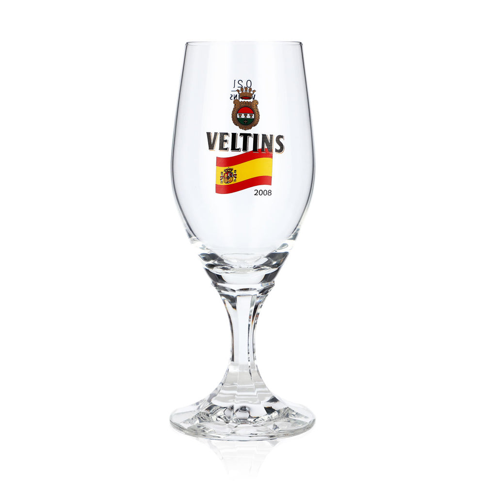 Verre à bière Veltins 0,2 l, verre en forme de coupe, édition spéciale Euro 2008 Espagne, verre à bière, verre à pils
