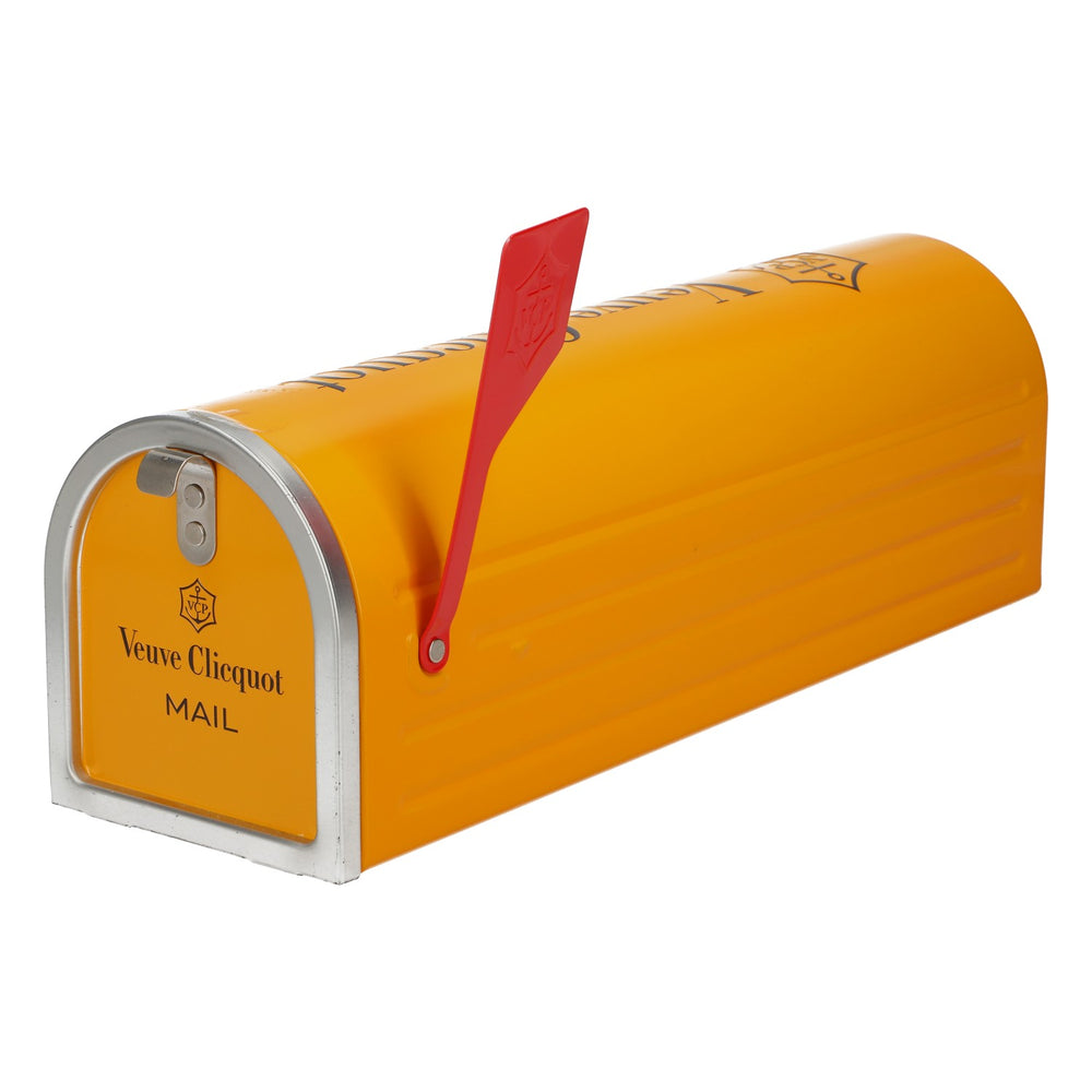 Coffret pour bouteilles de champagne Veuve Clicquot, boîte aux lettres américaine en métal, orange