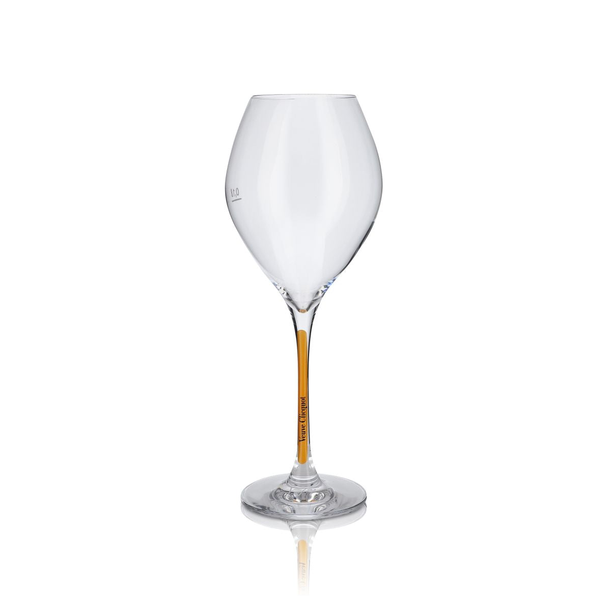 Verre à champagne Veuve Clicquot Trendy Prestige Yellow 280 ml Flûte avec pied orange