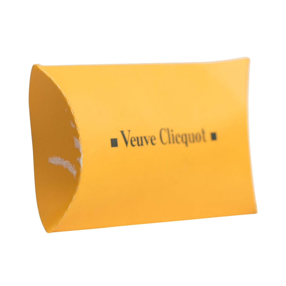 Porte-clés Veuve Clicquot Champagne en métal argenté carré orange – Vue 3