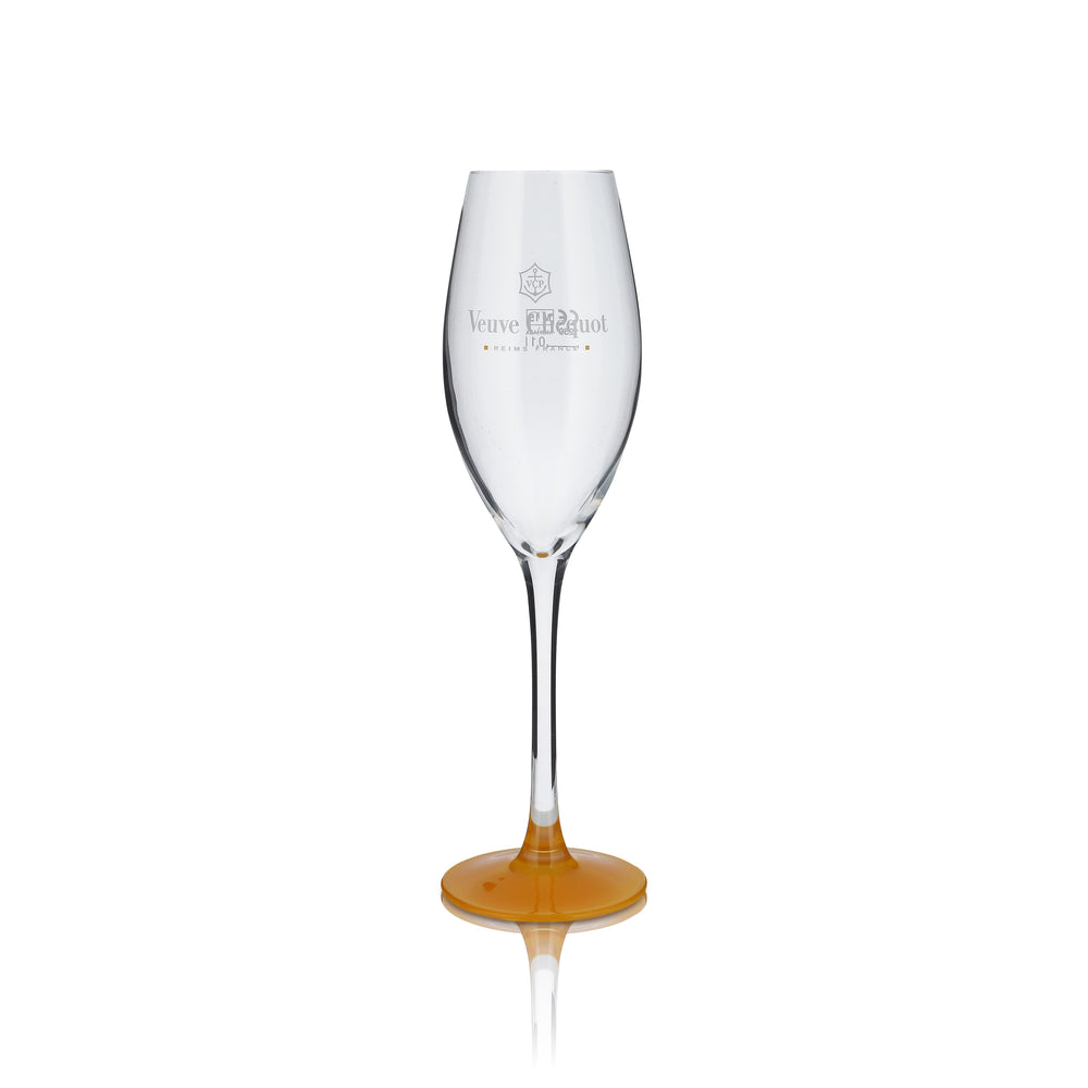 Verre Veuve Clicquot 0,1 l Exclusif Champagne Flûte Pied Orange Verres rares