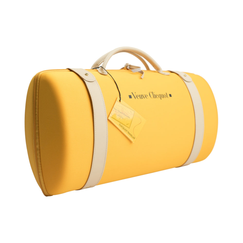 Sac à champagne Veuve Cliquot Traveller avec 2 verres et panier pique-nique orange