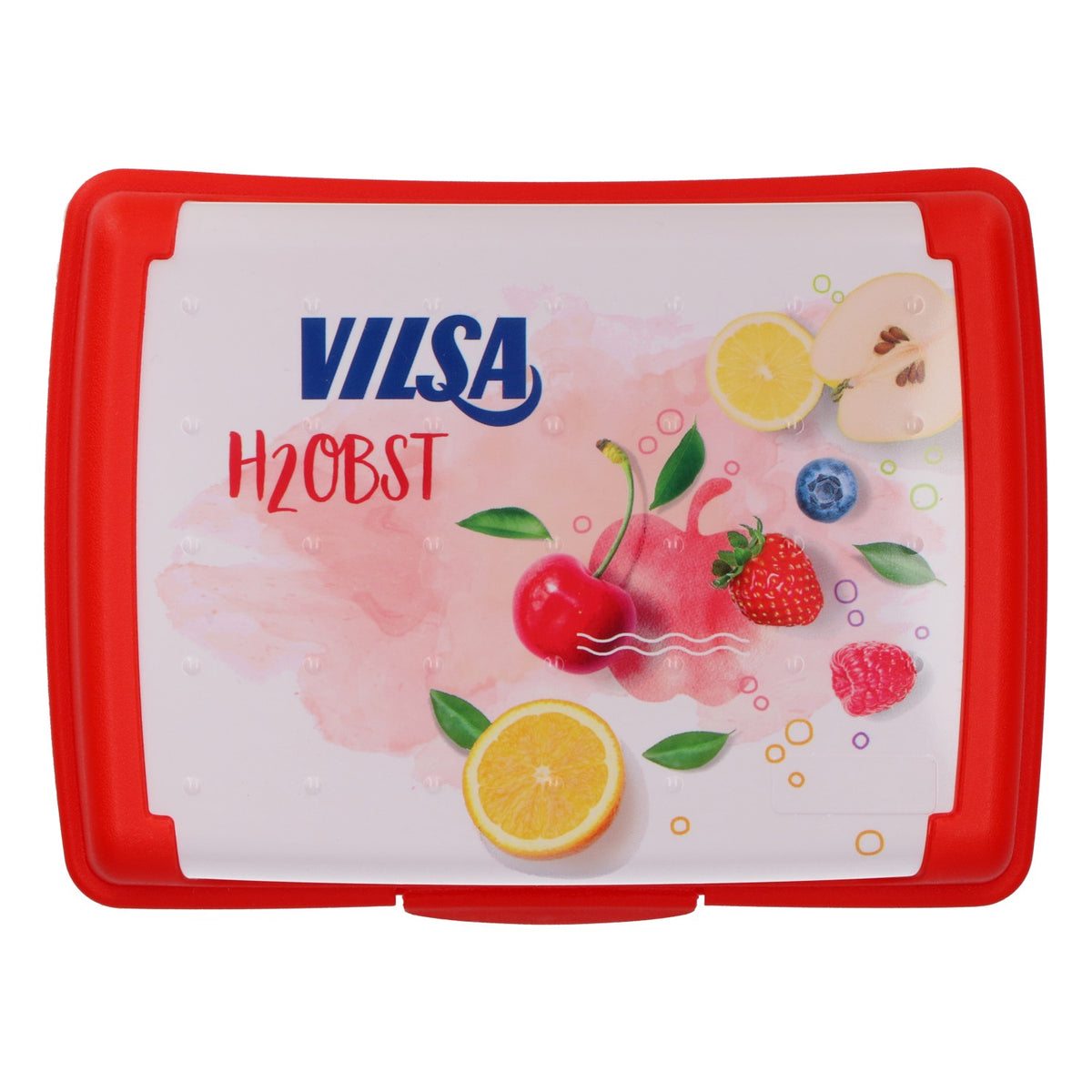 Vilsa H2Obst Boîte Tupperware pour le déjeuner, rouge, boîte à goûter, boîte à pain, boîte à fruits – Vue 5