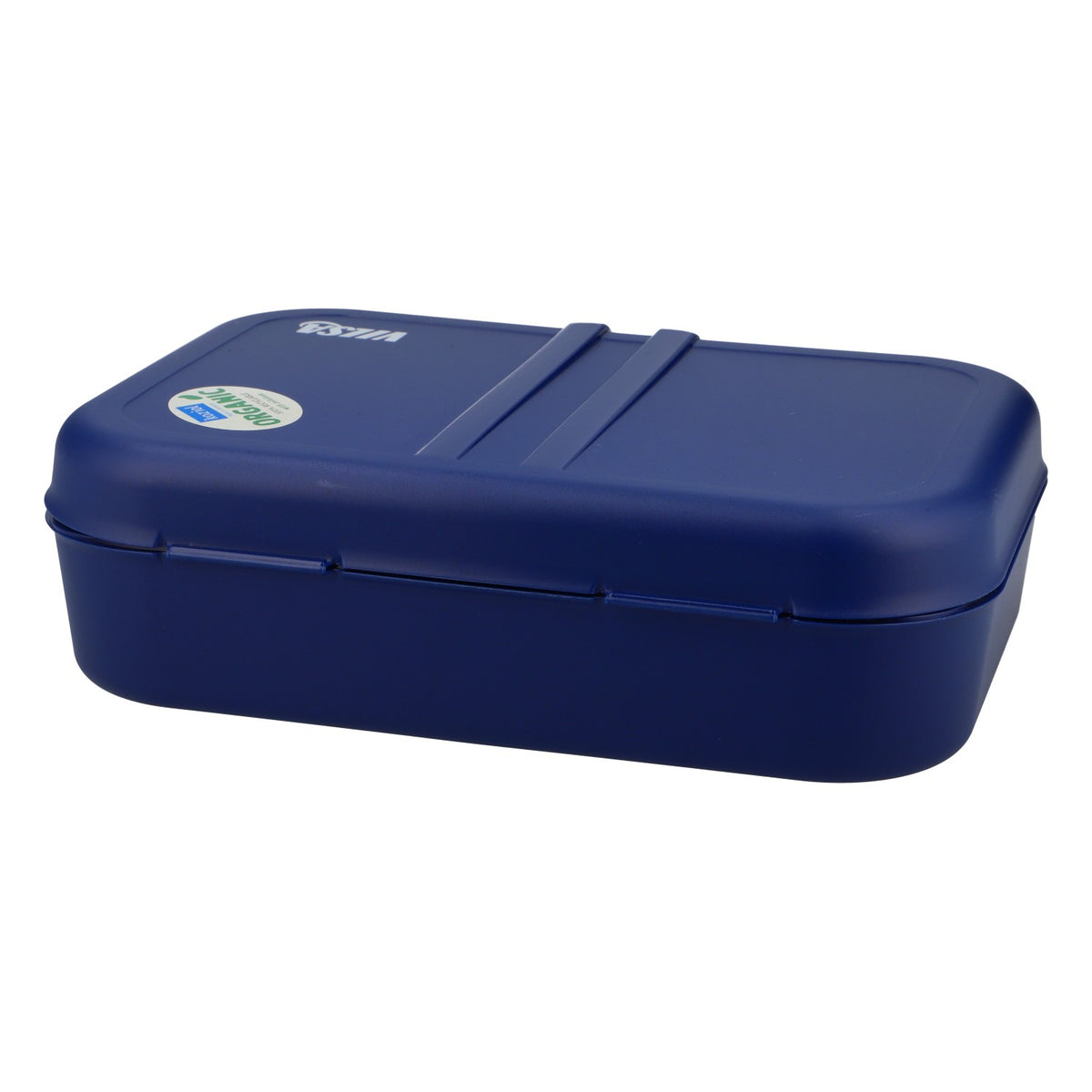 Boîte à sandwich Vilsa « Wasser » : 3 compartiments + couverts, neuve, en plastique bleu – Vue 2