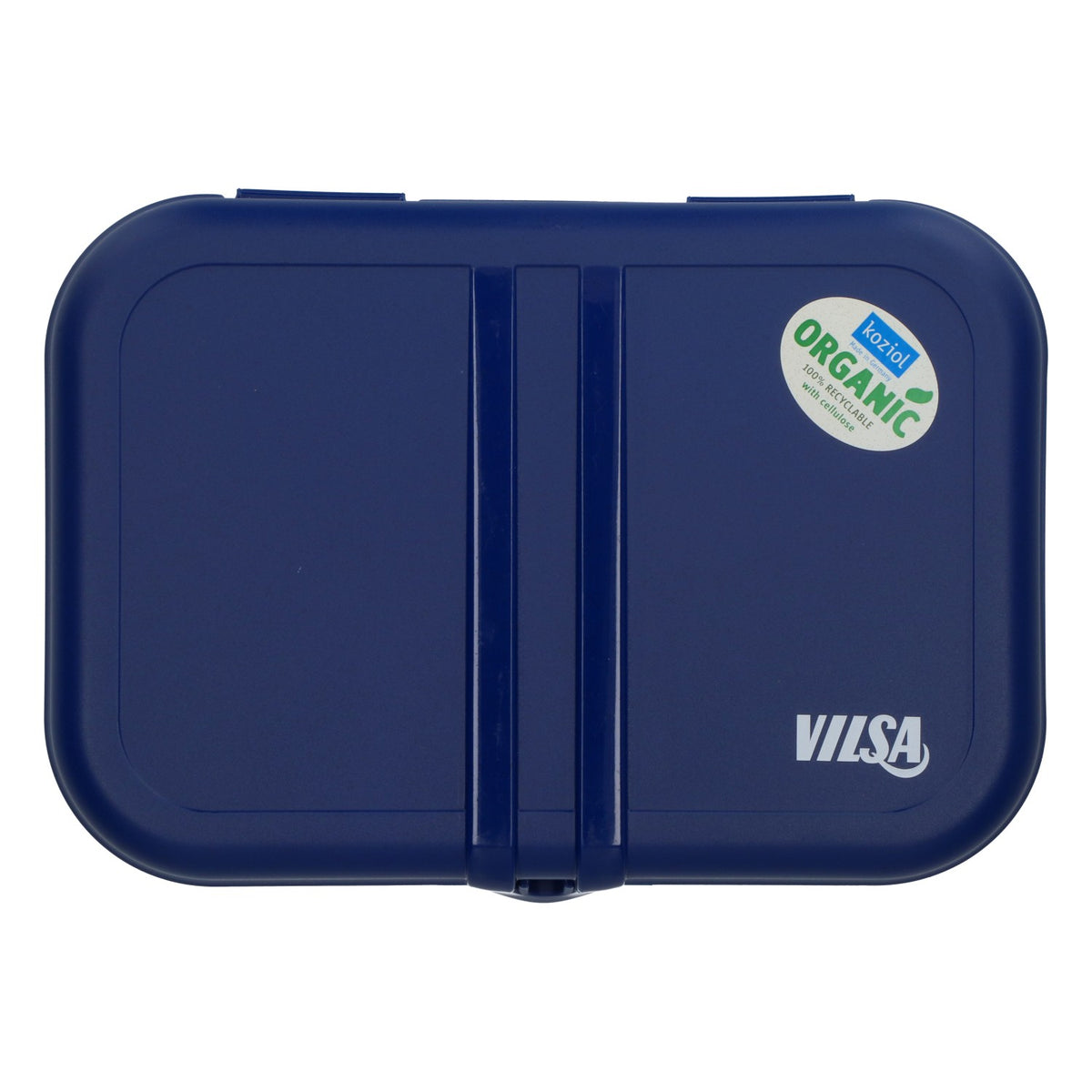 Boîte à sandwich Vilsa « Wasser » : 3 compartiments + couverts, neuve, en plastique bleu – Vue 3