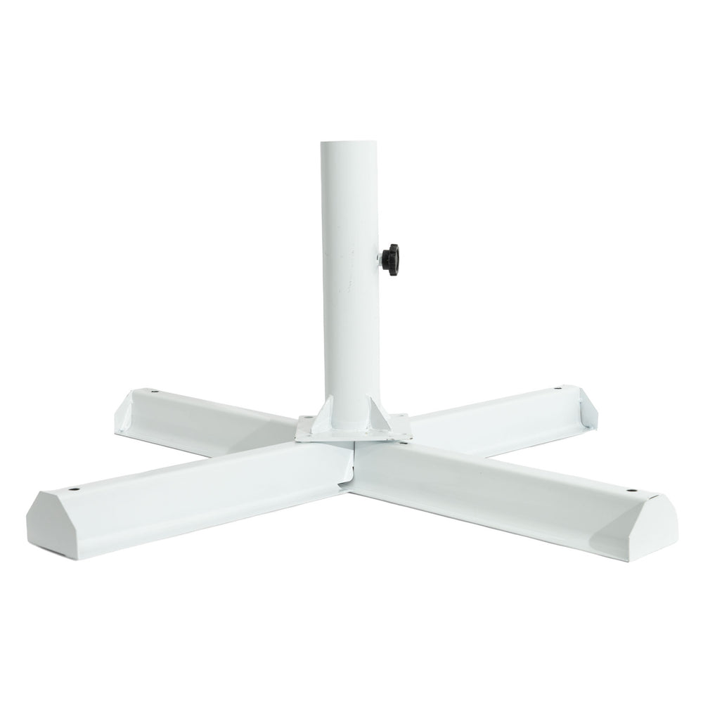 VIS Support pour parasol Parasol Support pour parasol Blanc « Parasol Metal Cross Base White »