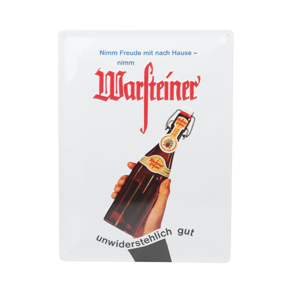 Plaque métallique Warsteiner Bier 40 x 30 cm Pour égayer votre intérieur Panneau mural Bar