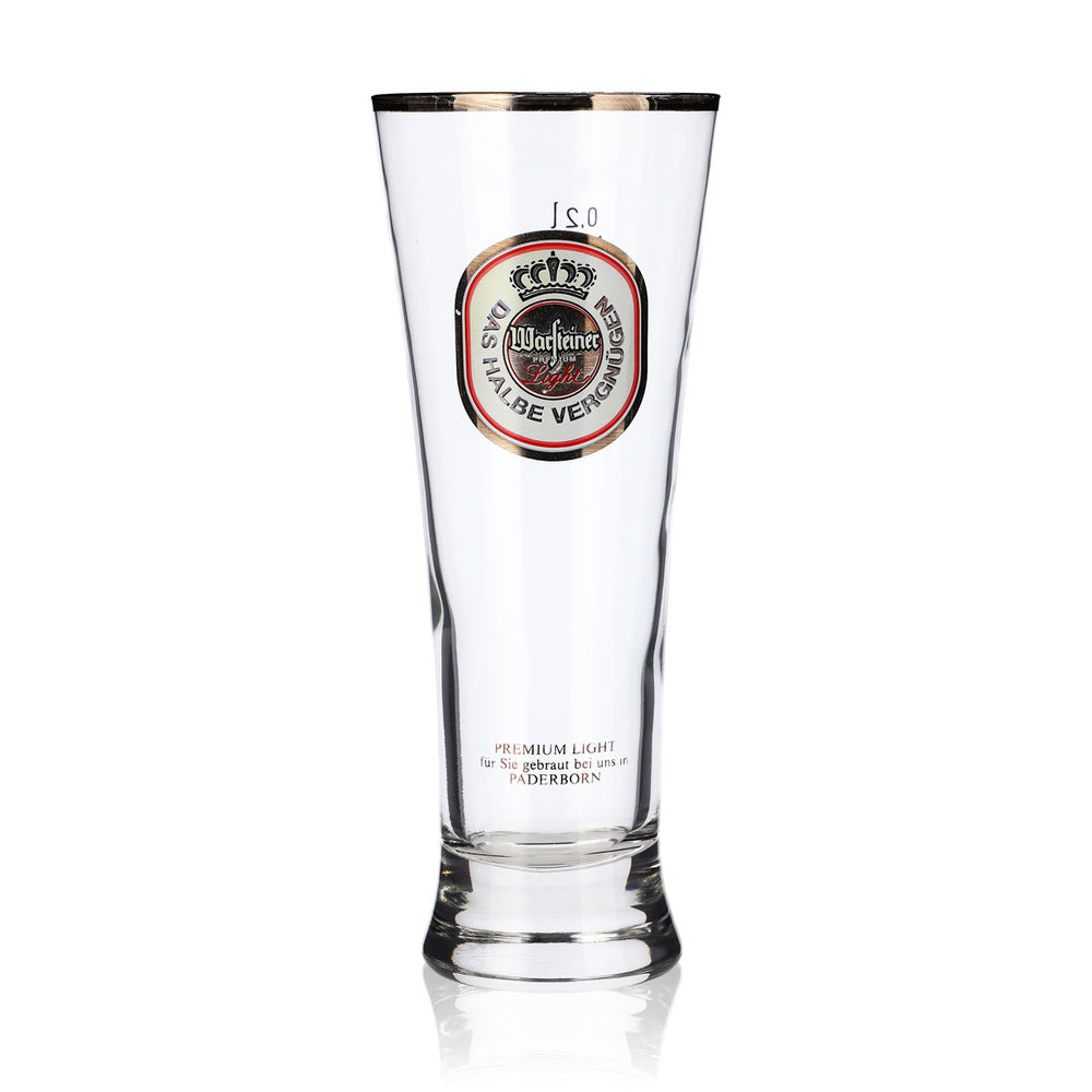 Verre à bière Warsteiner 0,2 l, modèle « Pokal Light » « Le vrai plaisir », verre à bière en forme de tulipe