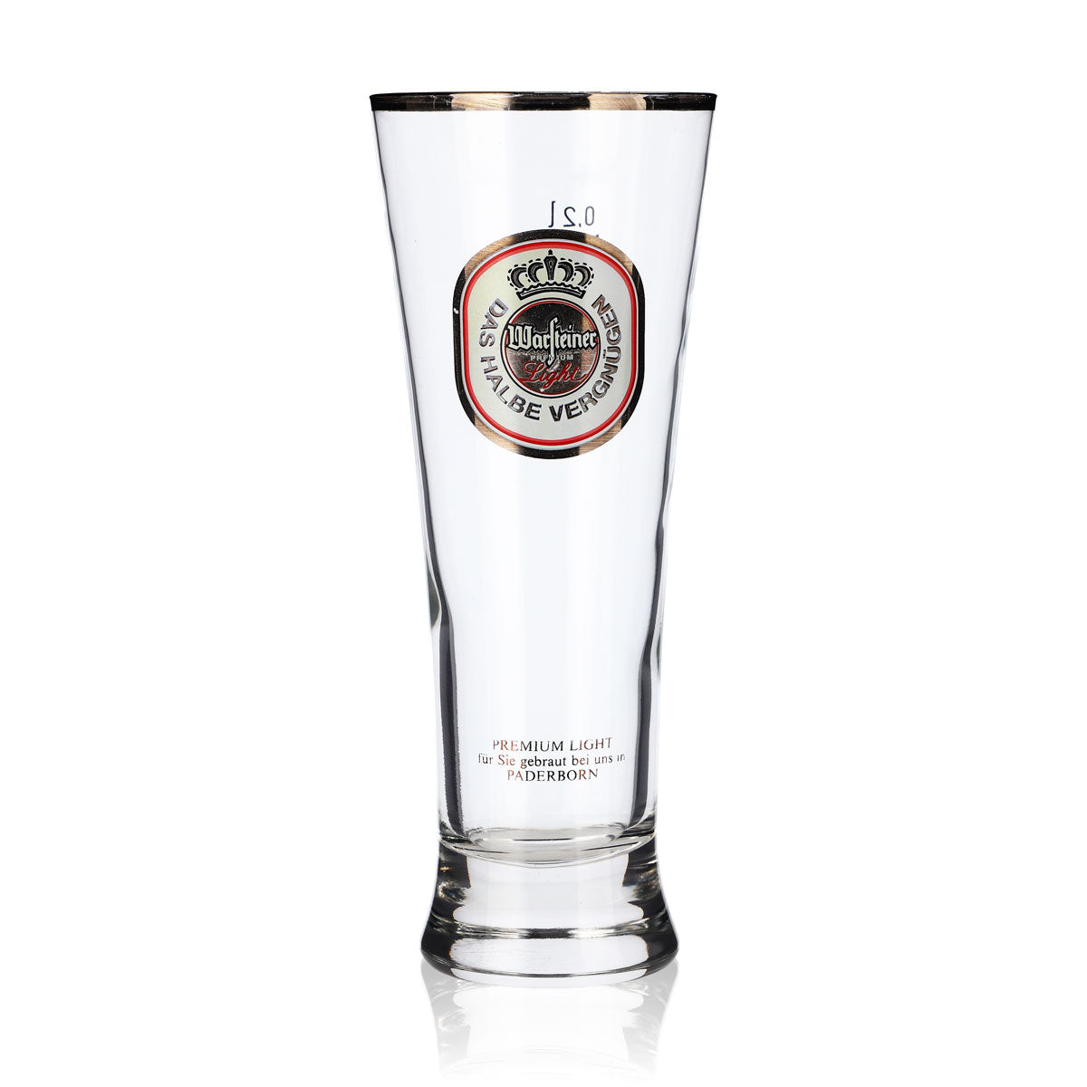 Verre à bière Warsteiner 0,2 l, modèle « Pokal Light » « Le vrai plaisir », verre à bière en forme de tulipe
