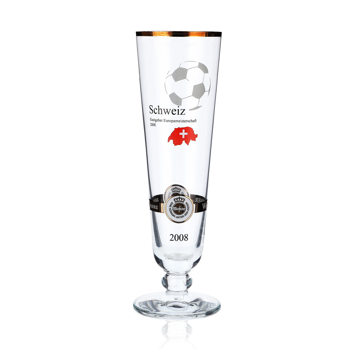 Verres à bière Warsteiner Édition annuelle Euro 2008 Verre Nation « Suisse »