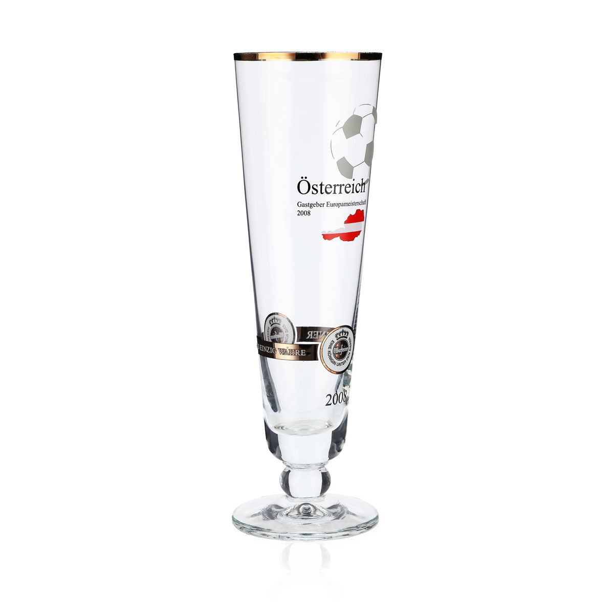 Verres à bière Warsteiner Édition annuelle Euro 2008 Verre Nation « Autriche » – Vue 2