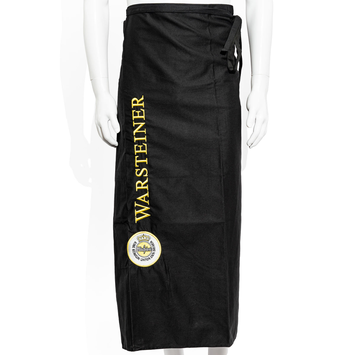 Tablier de serveur « Warsteiner Bier » avec inscription verticale, modèle long, noir