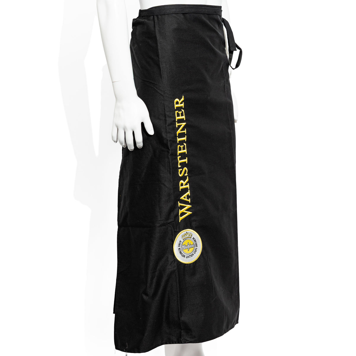 Tablier de serveur « Warsteiner Bier » avec inscription verticale, modèle long, noir – Vue 2