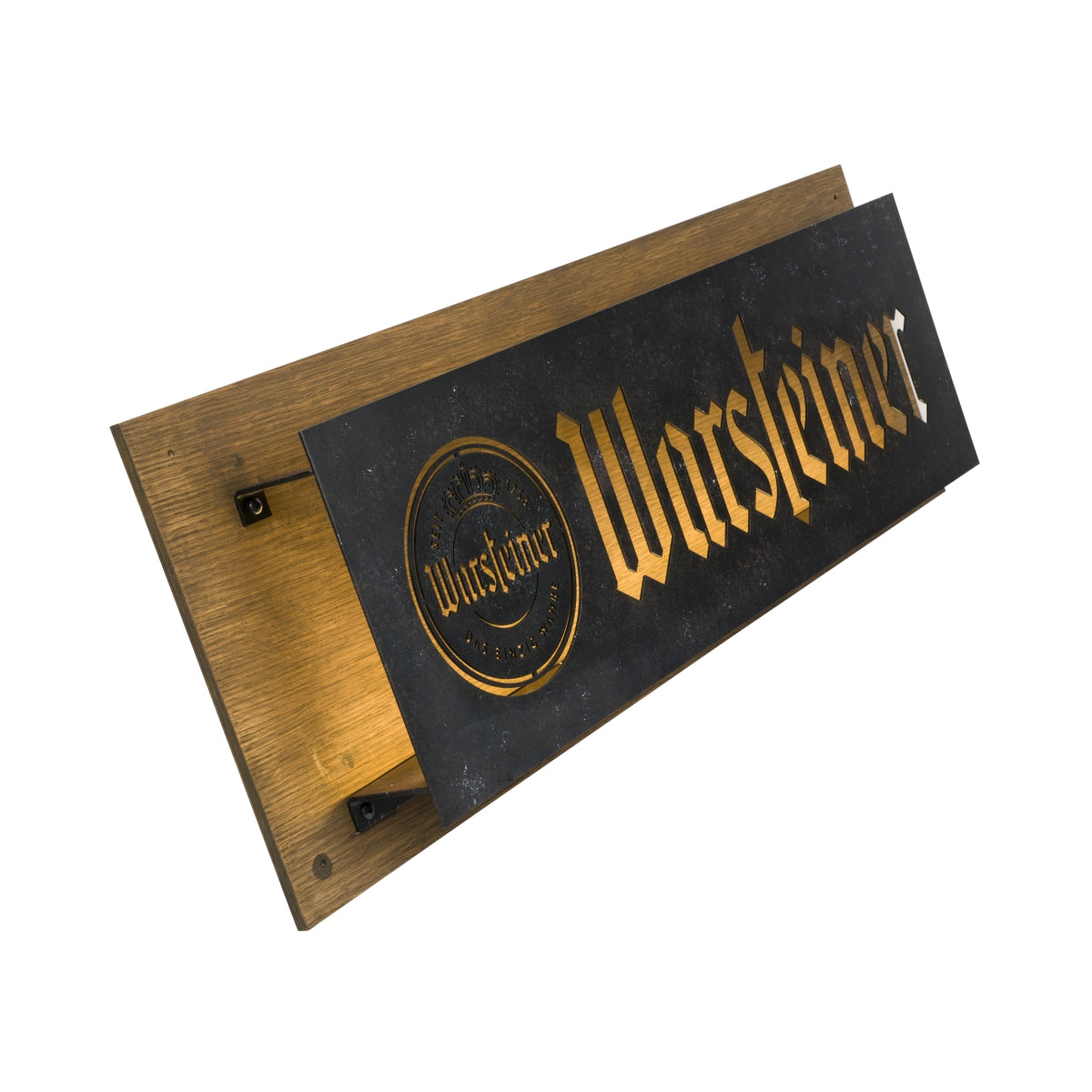 Enseigne lumineuse Warsteiner Bier 70 x 25 cm LED Panneau publicitaire en bois pour mur – Vue 3