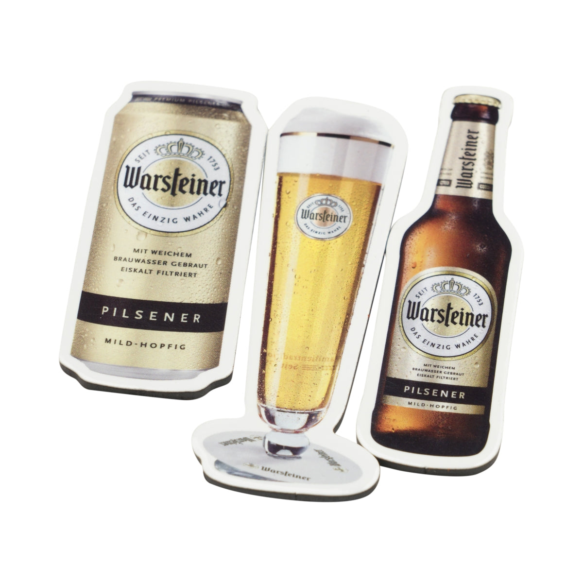 Warsteiner Bière Aimant magnétique pour réfrigérateur Set 4 pièces Souvenir Tableau mural Bar – Vue 4