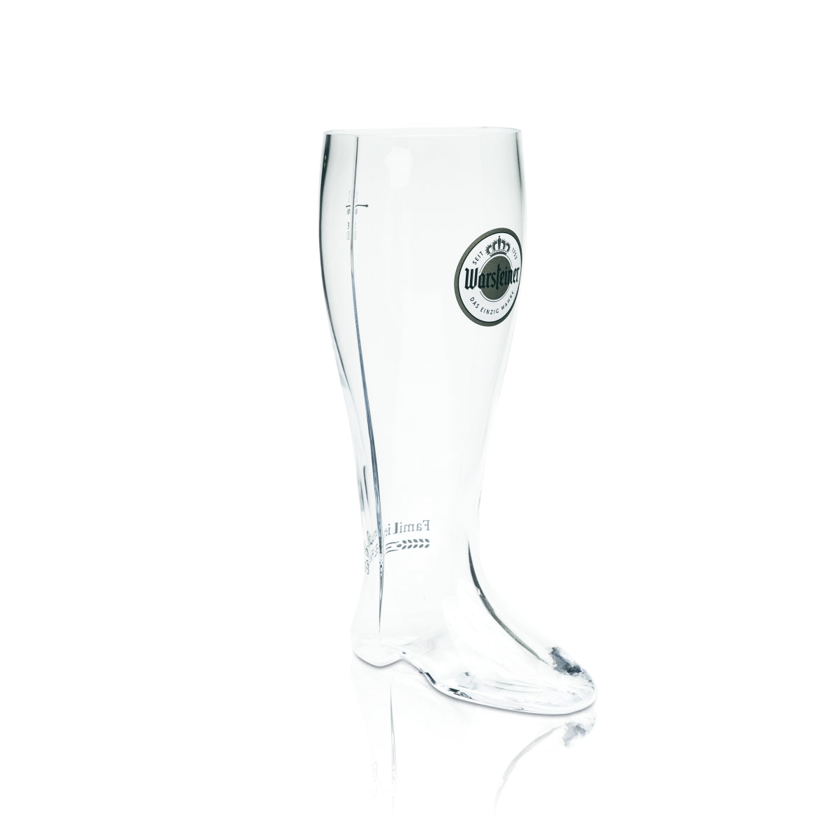Bouteille de bière Warsteiner en forme de botte 2 l XL Verres Fête Enterrement de vie de garçon Football Chope
