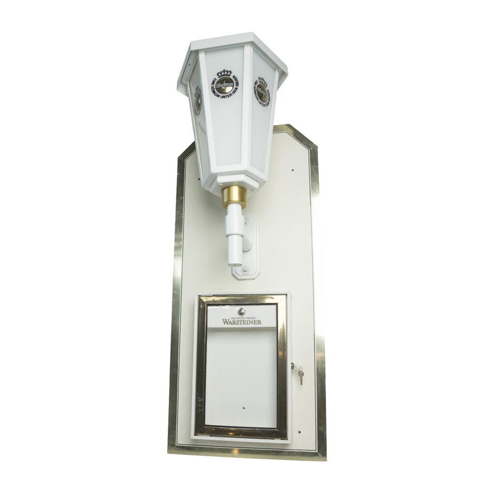 Lampe lanterne Warsteiner Applique murale Menu Carte Vitrine Gastronomie Économie