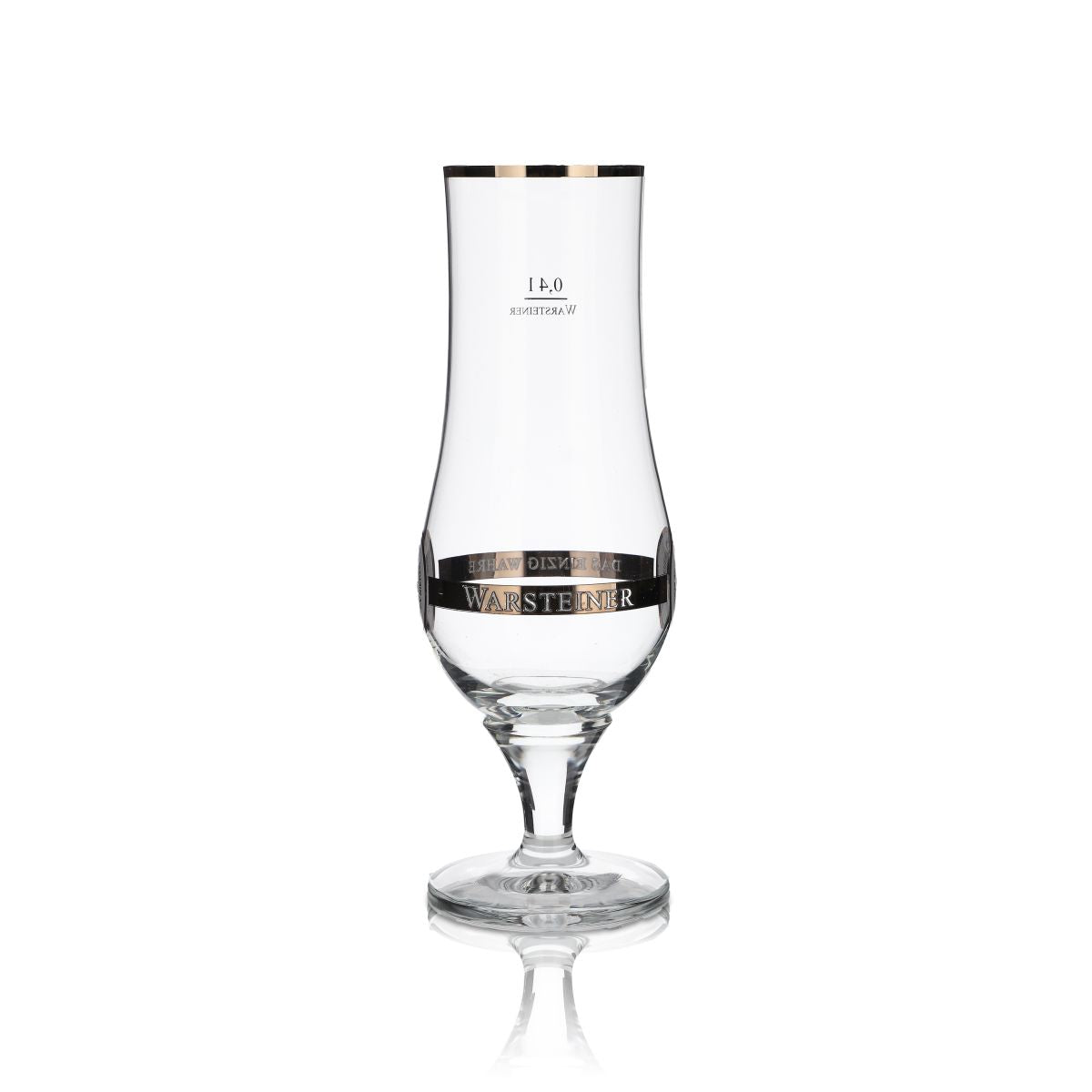 Verre à bière Warsteiner Pilstulpe 0,4 l, verre culot, bord doré, verre bombé, brasserie, restauration – Vue 3