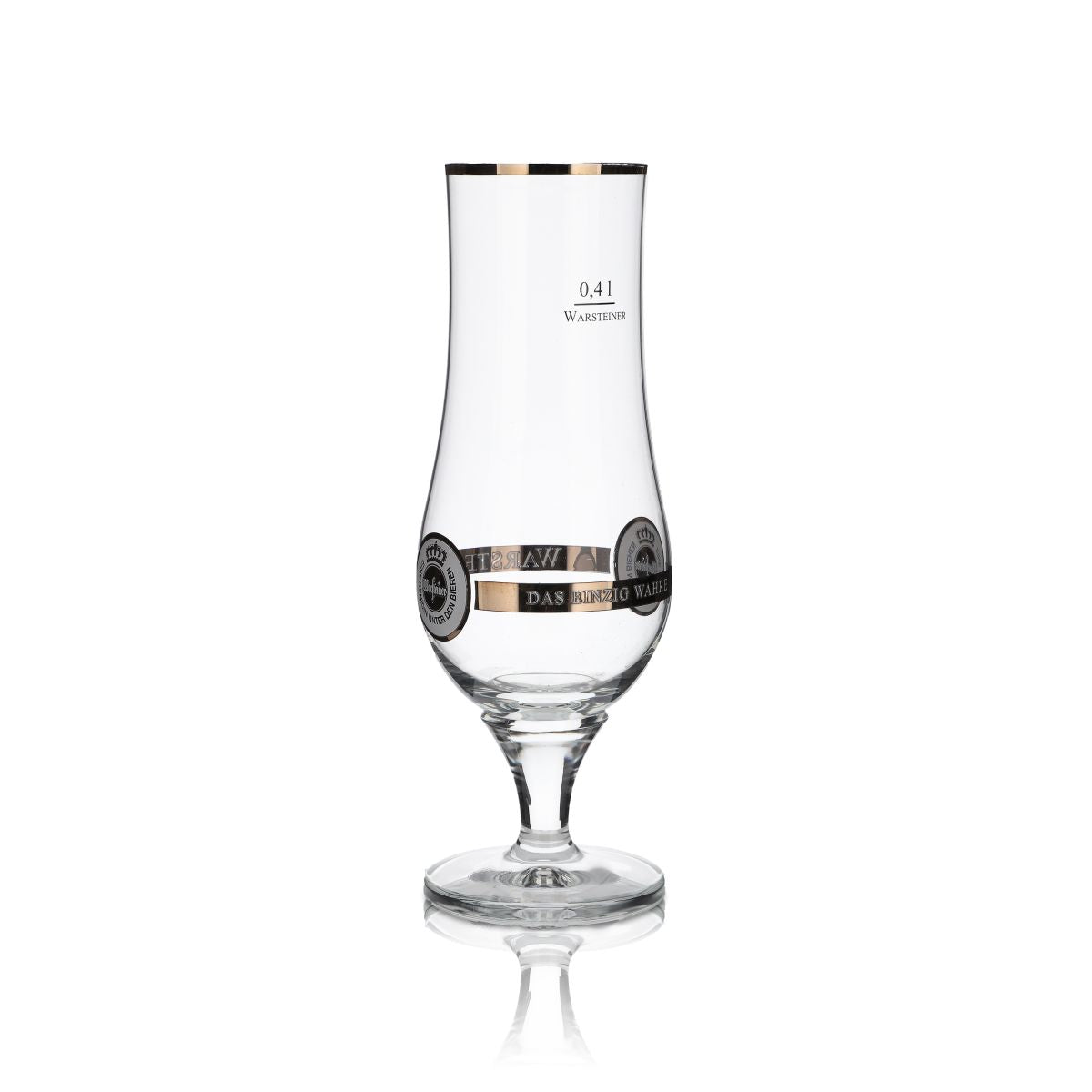 Verre à bière Warsteiner Pilstulpe 0,4 l, verre culot, bord doré, verre bombé, brasserie, restauration – Vue 4