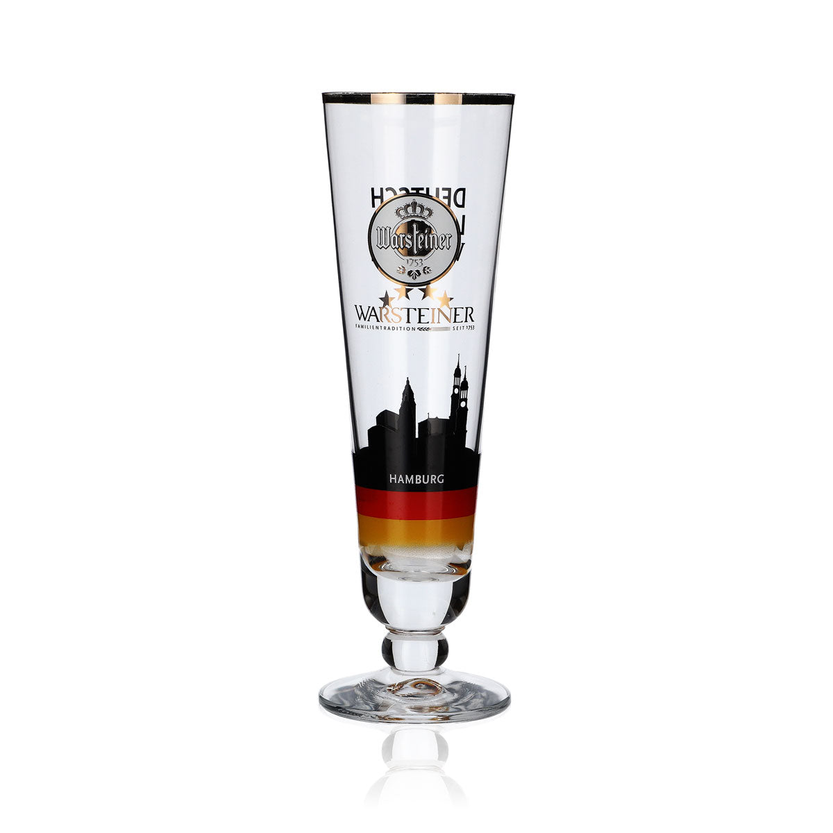 Verre collector Warsteiner 0,2 l, coupe Hambourg, Allemagne, édition spéciale football
