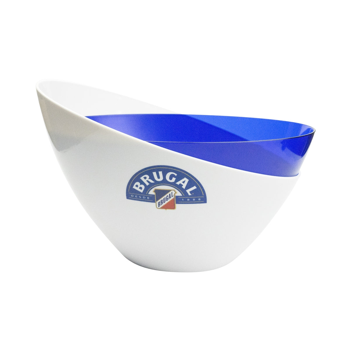 XL Brugal Rum Refroidisseur Glacière Bar Décoration Cooler Party Plastique Bouteilles vides Blanc Bleu Rond Glace
