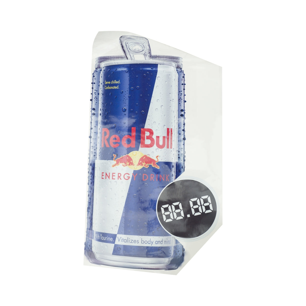 Autocollant XL Red Bull Energy, boîte 44 x 23 cm, sticker mural, panneau publicitaire, bar
